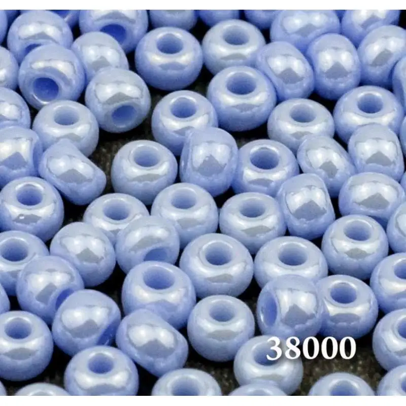 Бісер чеський Preciosa 38000, 10/0, 50 г — світло-блакитний