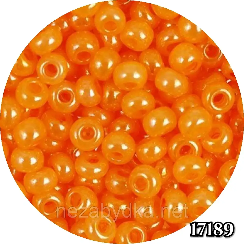 Бісер чеський Preciosa 17189, 10/0, 50 г — помаранчевий