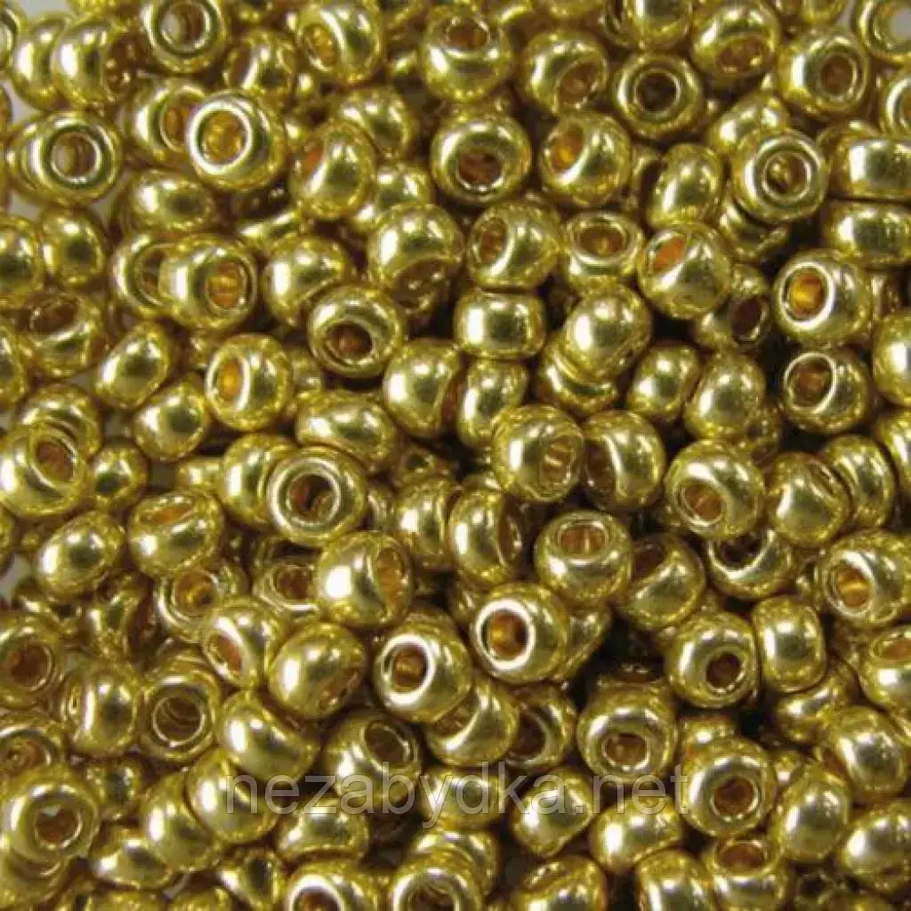 Бісер чеський Preciosa 18181, 10/0, 5 г — золотий