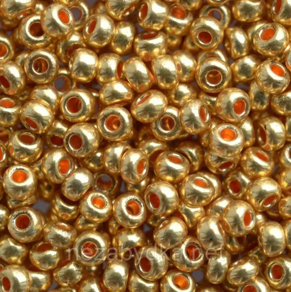Бісер чеський Preciosa 18581, 10/0, 5 г — золотий
