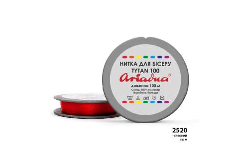 Нитка Ariadna Tytan 100 2520/100м червона
