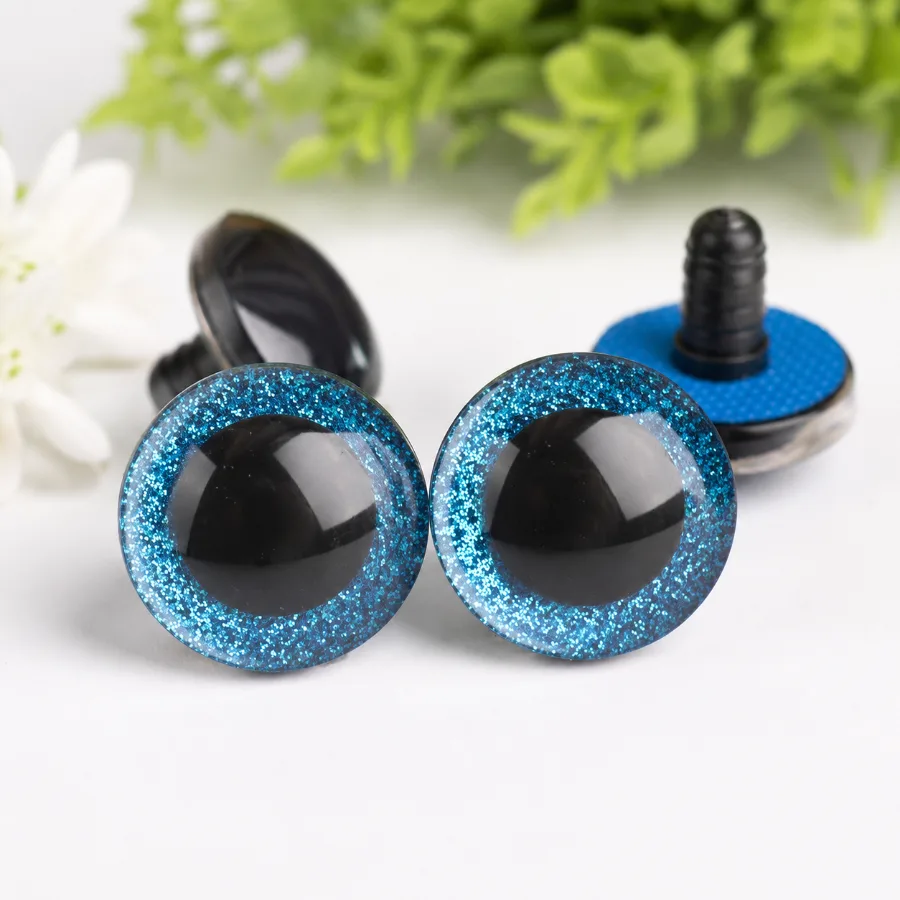 3D очі трапеція для іграшок, 20 мм, блакитний, пара, арт. T20-2/blue