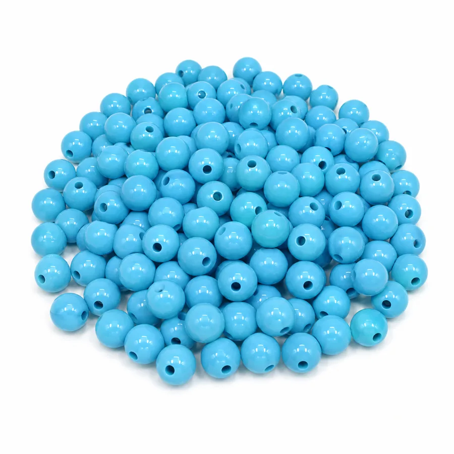 Бусины шарики голубые 10 мм 250 г (10mm-106)