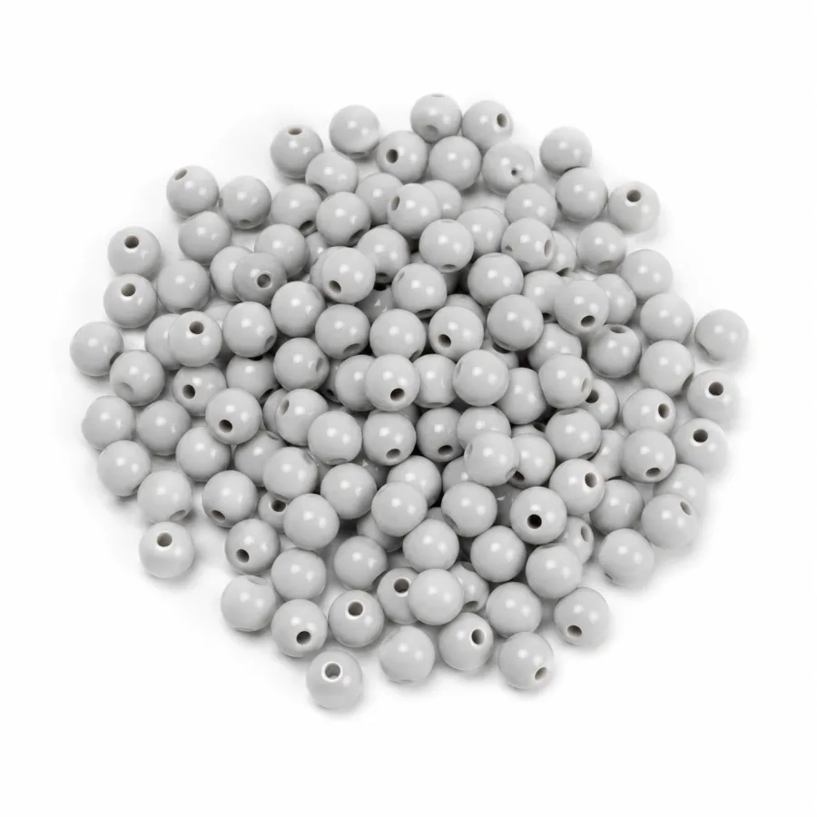 Бусины пластиковые шарики серые 10 мм 250 г (10mm-107)