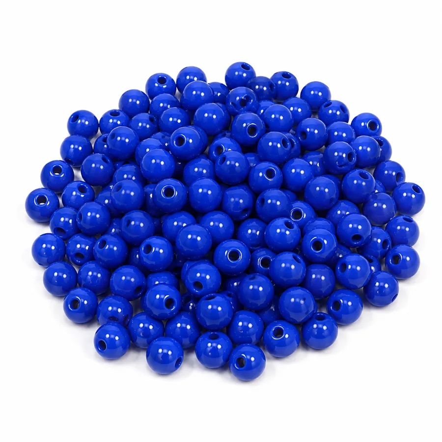 Бусины пластиковые шарики синие 10 мм 250 г (10mm-109)
