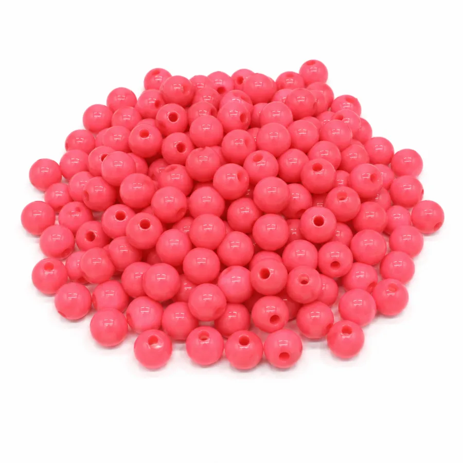 Бусины пластиковые шарики коралловые 10 мм 250 г (10mm-117)