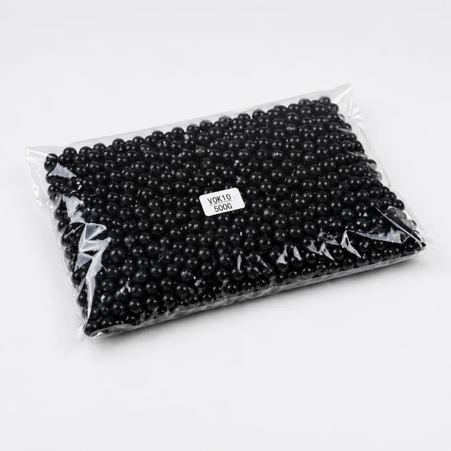 Чорна намистина 10 мм 500г, арт. black-10mm/500