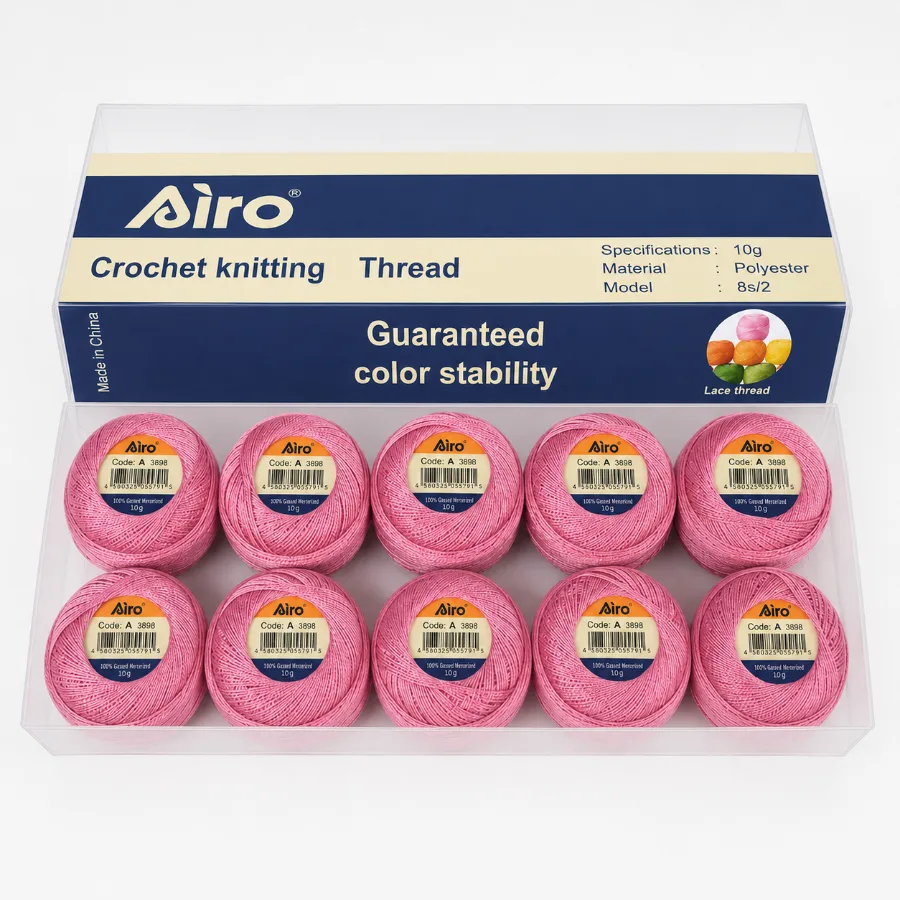Набор нитей для вязания Airo A3898 розовый 10 x 10 г (A3898/10)