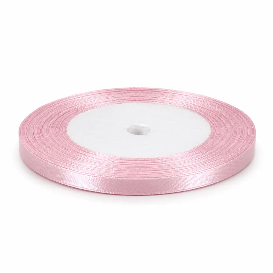 Лента атласная розовая 0,5 см 33м (05-pink/94)