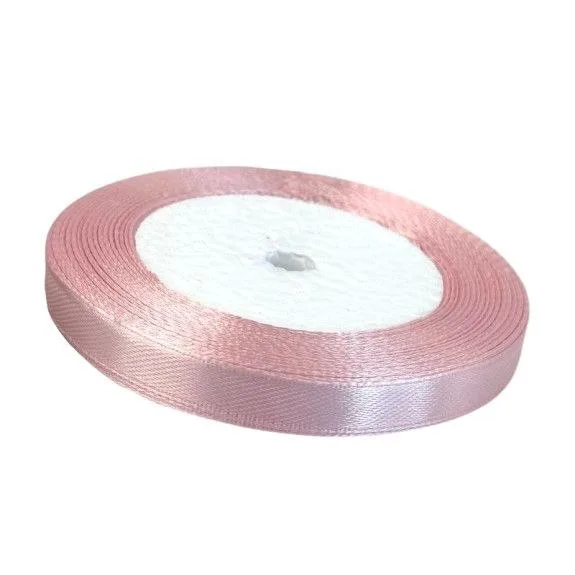 Лента атласная пудровая 0,5 см 33м (05-pink/95)