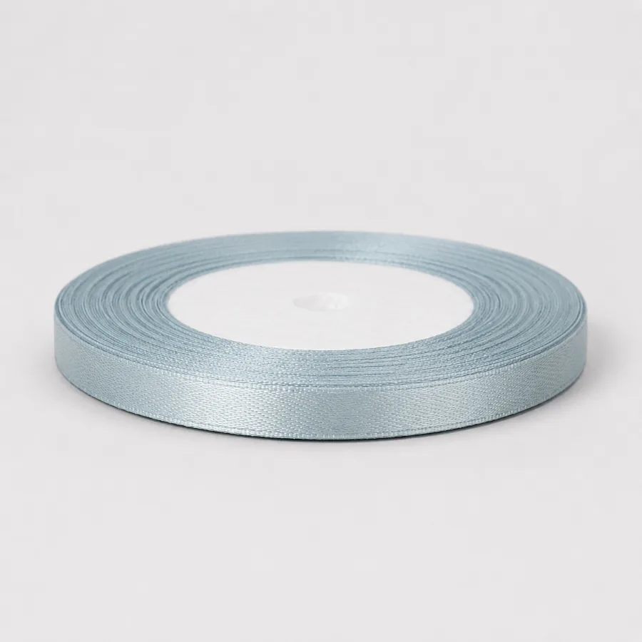 Лента атласная серая 0,5 см 23м (05-grey/02)
