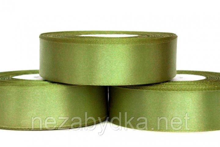 Стрічка атласу хакі 2,5 см