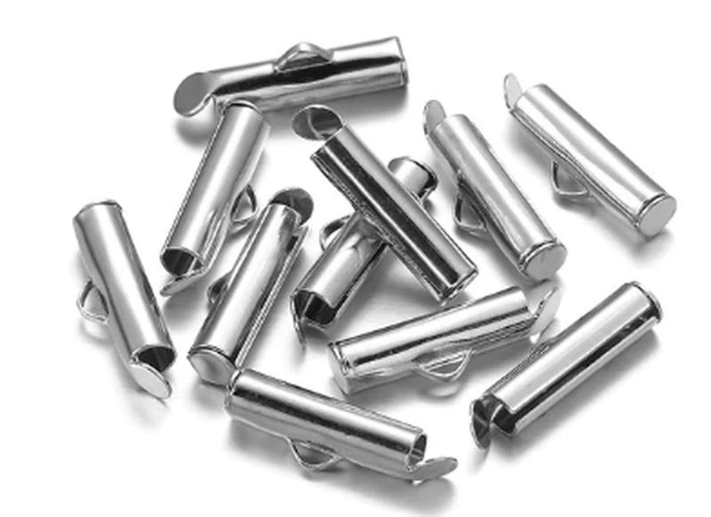 Затискач-кінцевик для стрічок/браслетів 13mm 100шт сталь (13mm/sT/100)